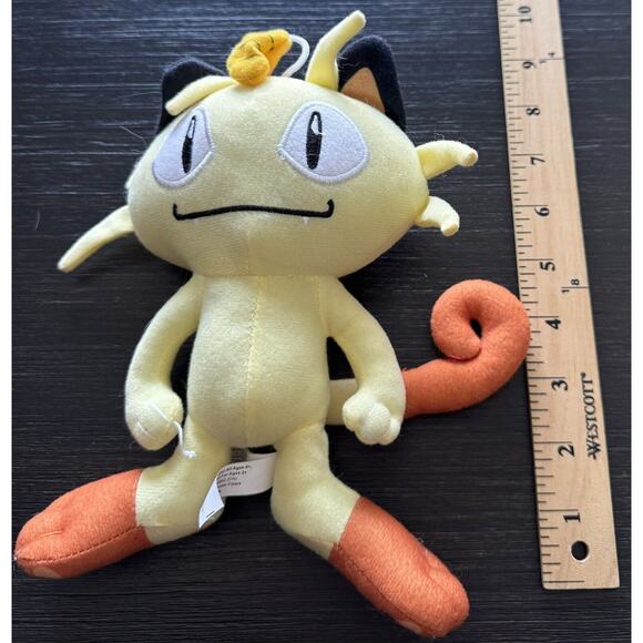 Pokemon Meowth Plush Stuffed Toy 2020 Toy Factory Pokedoll Cat Team Rocket 9” - Picture 4 of 4